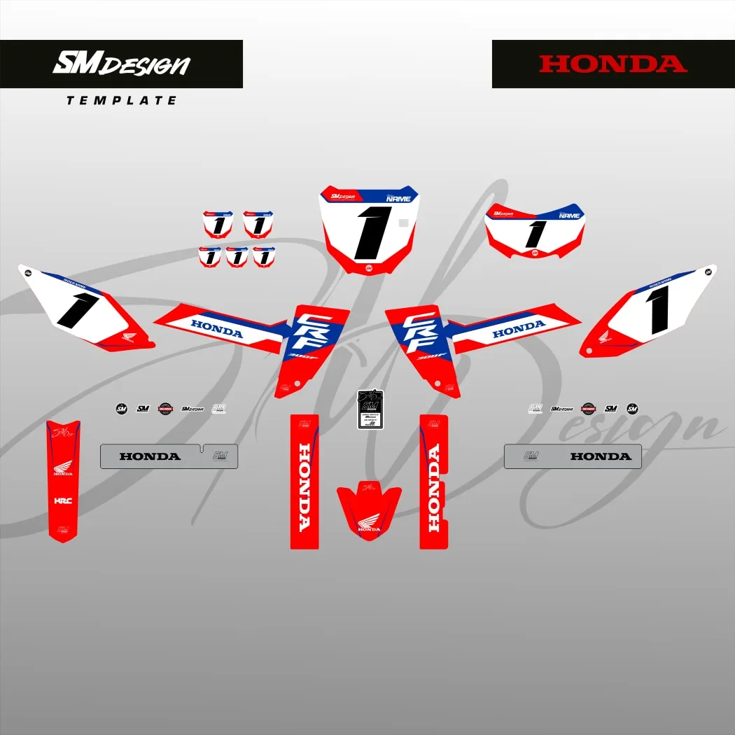 Kit Sticker Honda CRF300F #2 — Branco