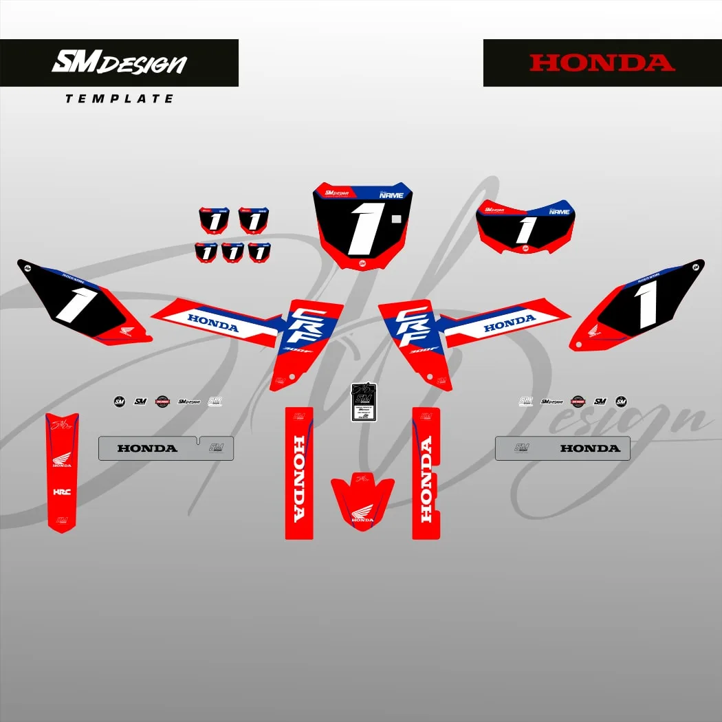 Kit Sticker Honda CRF300F #2 — Preto