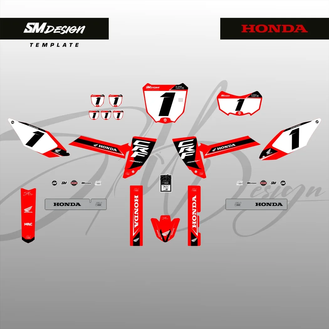 Kit Sticker Honda CRF300F #3 — Branco