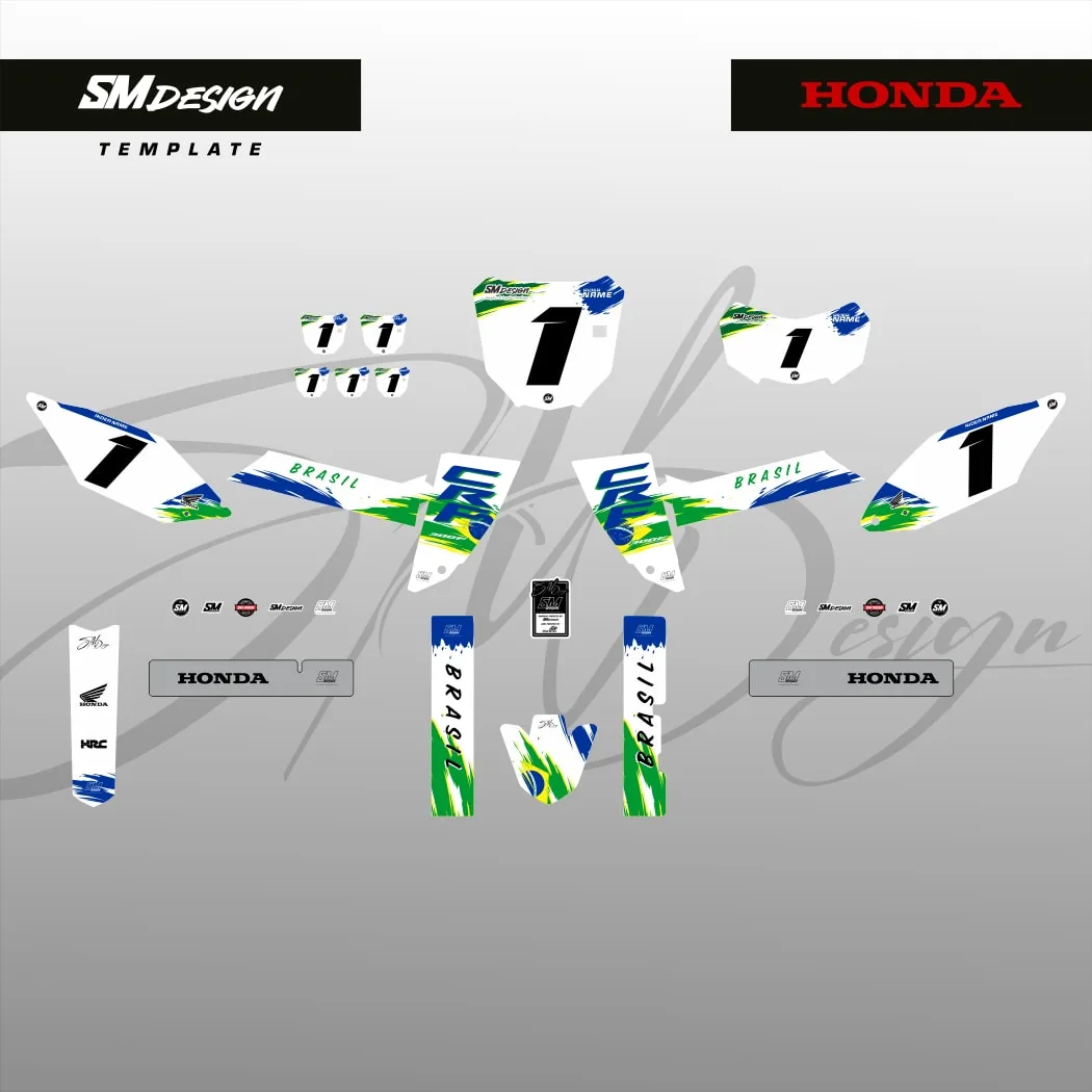 Kit Sticker Honda CRF300F #4 — Branco