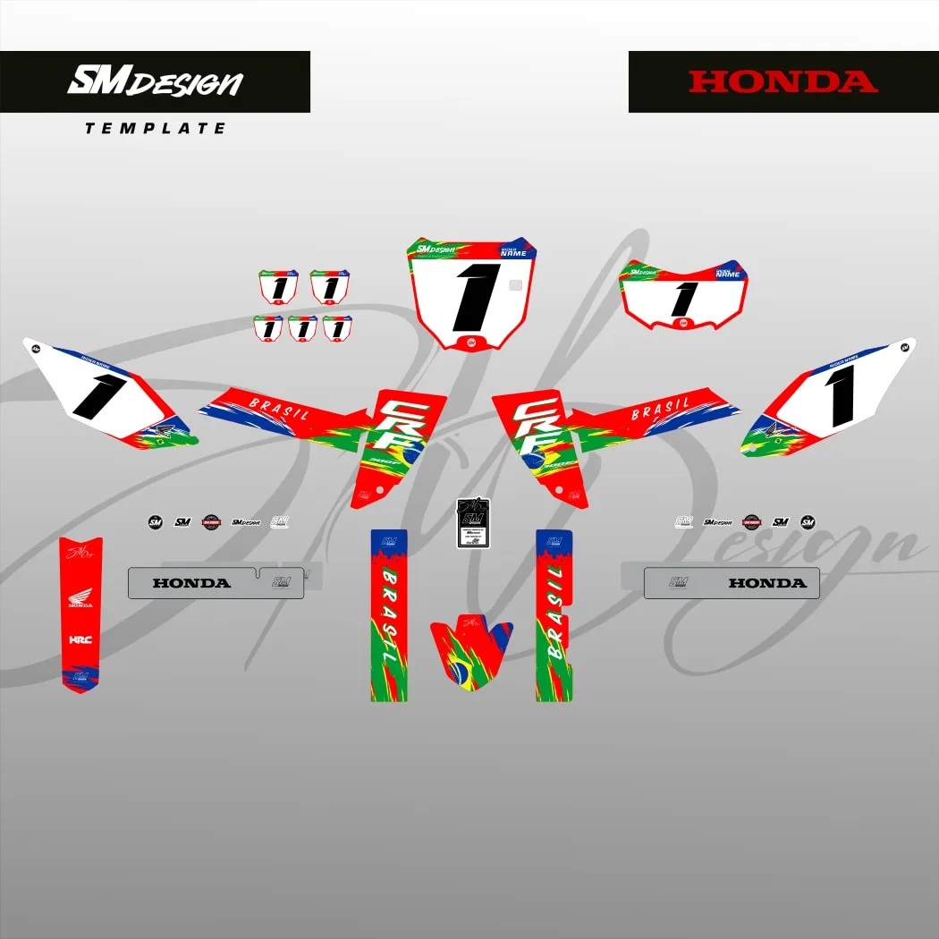Kit Sticker Honda CRF300F #5 — Branco