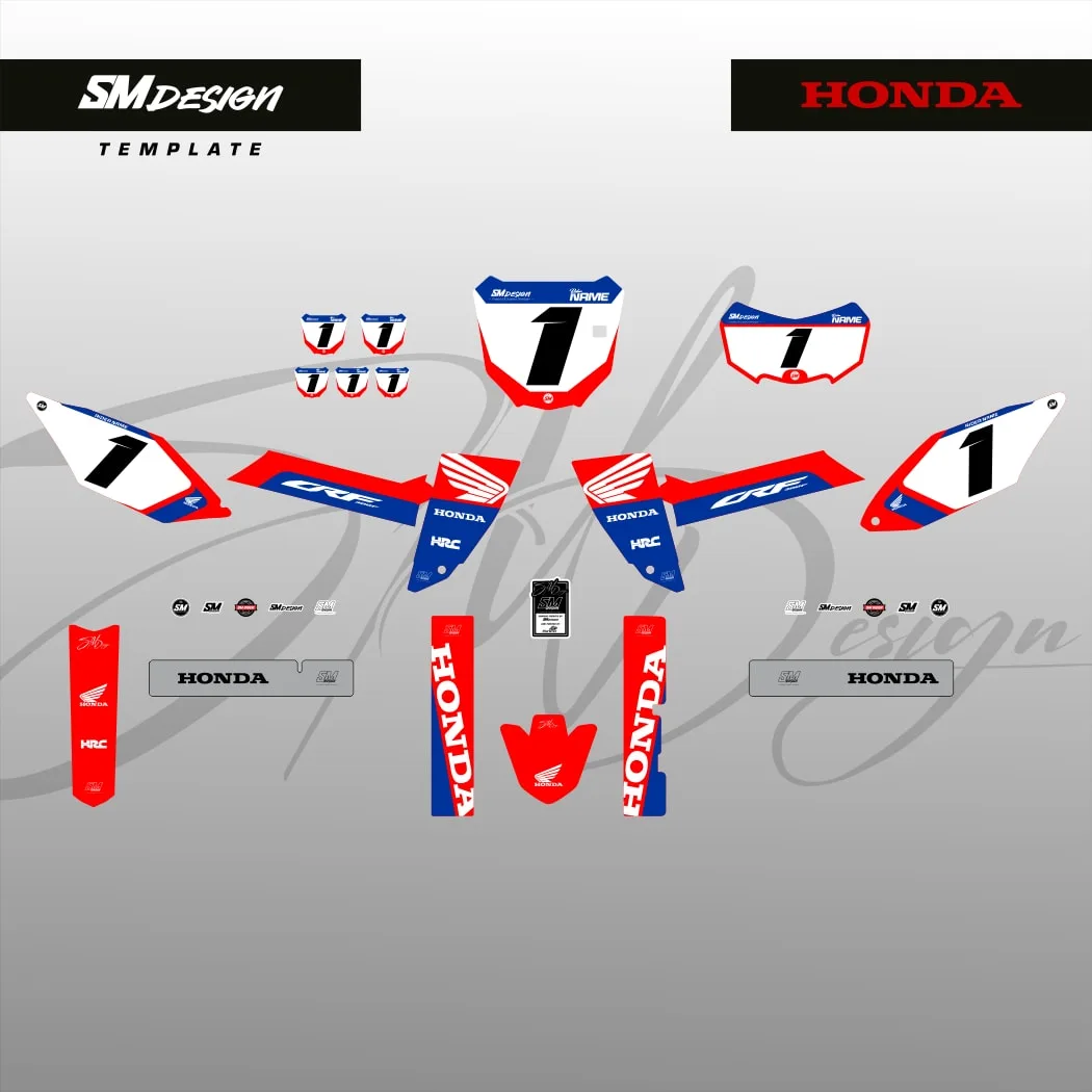 Kit Sticker Honda CRF300F #6 — Branco