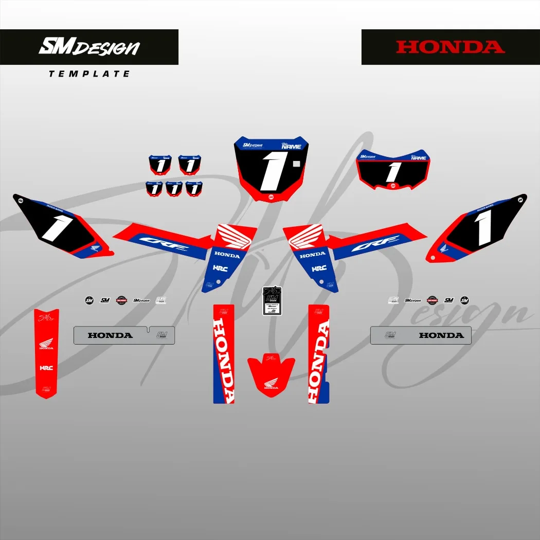Kit Sticker Honda CRF300F #6 — Preto