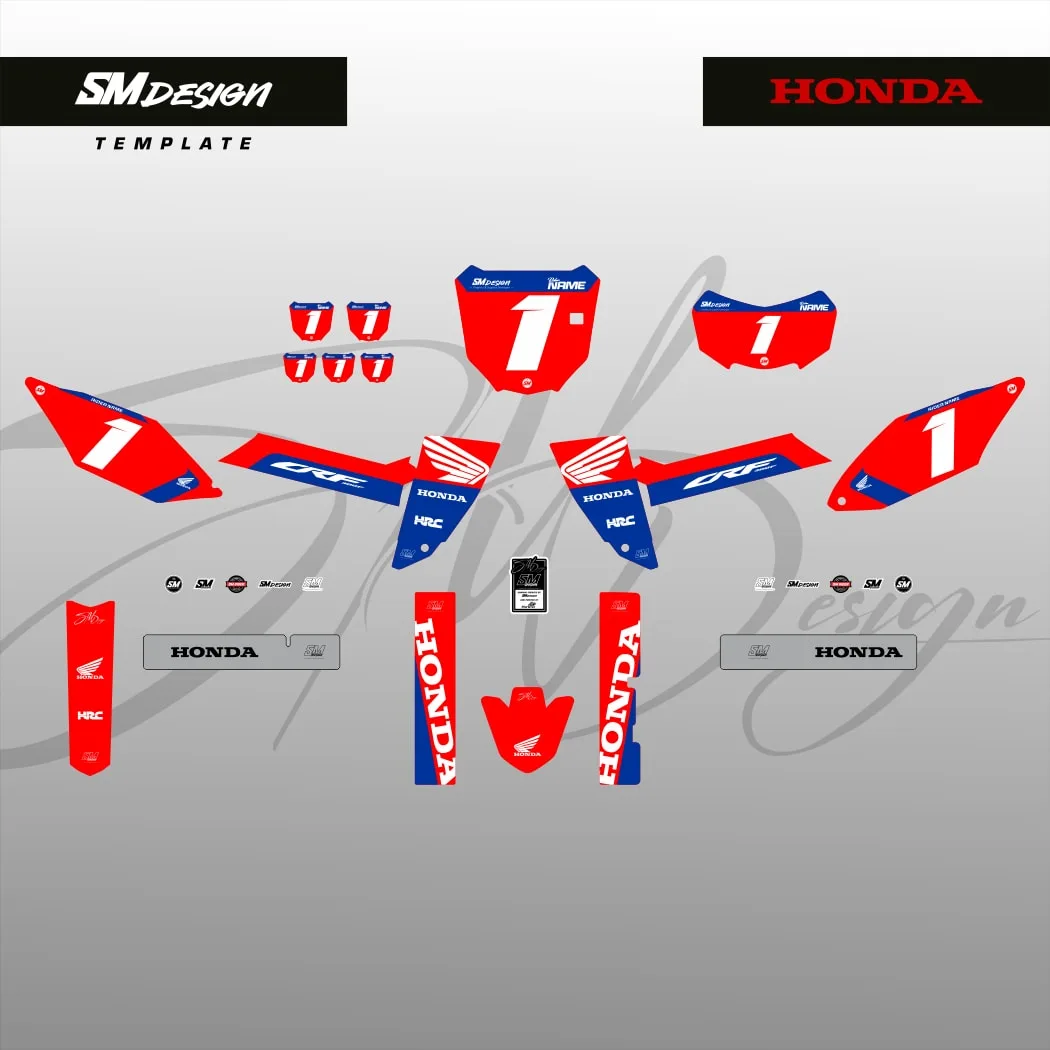 Kit Sticker Honda CRF300F #6 — Vermelho