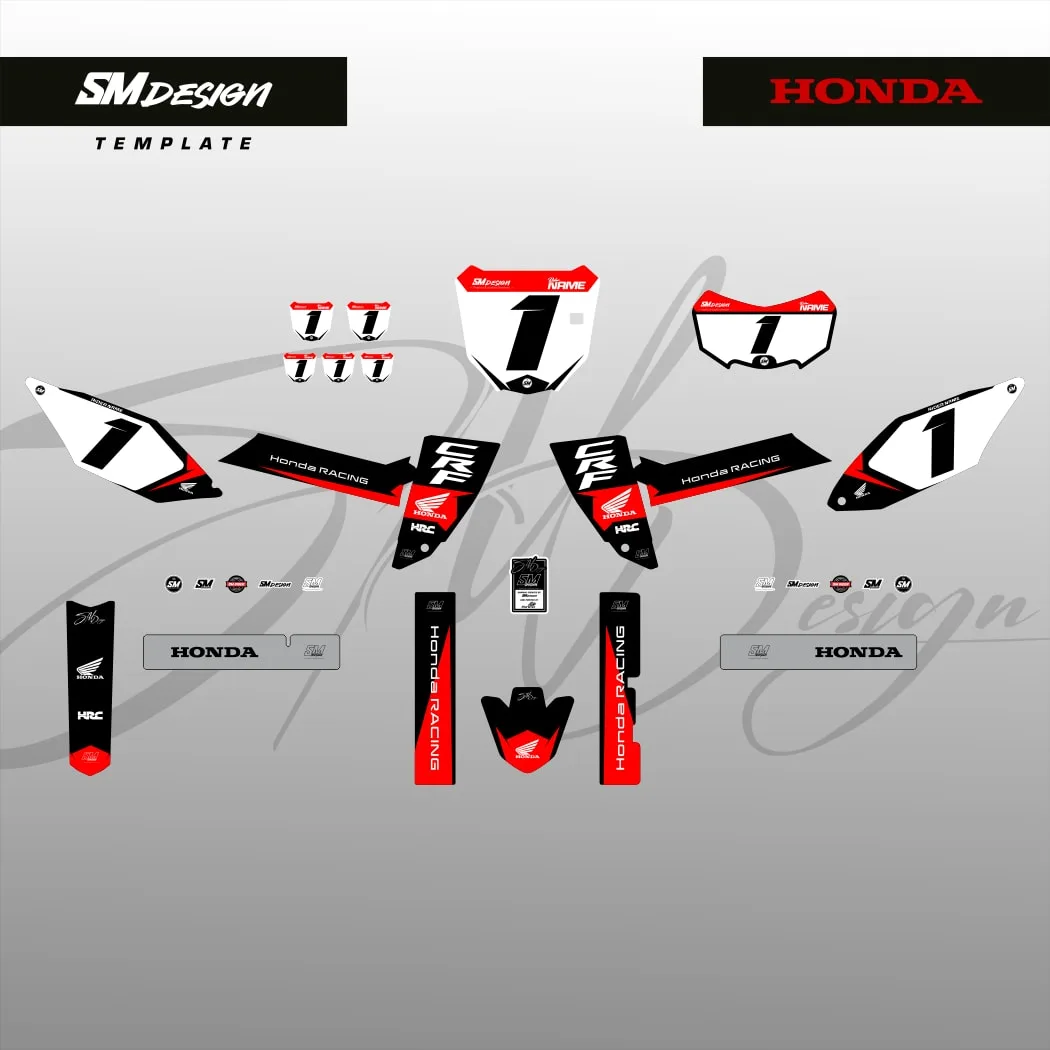 Kit Sticker Honda CRF300F #7 — Branco