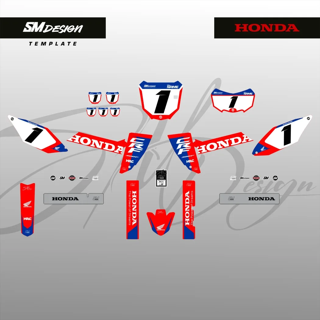 Kit Sticker Honda CRF300F #9 — Branco