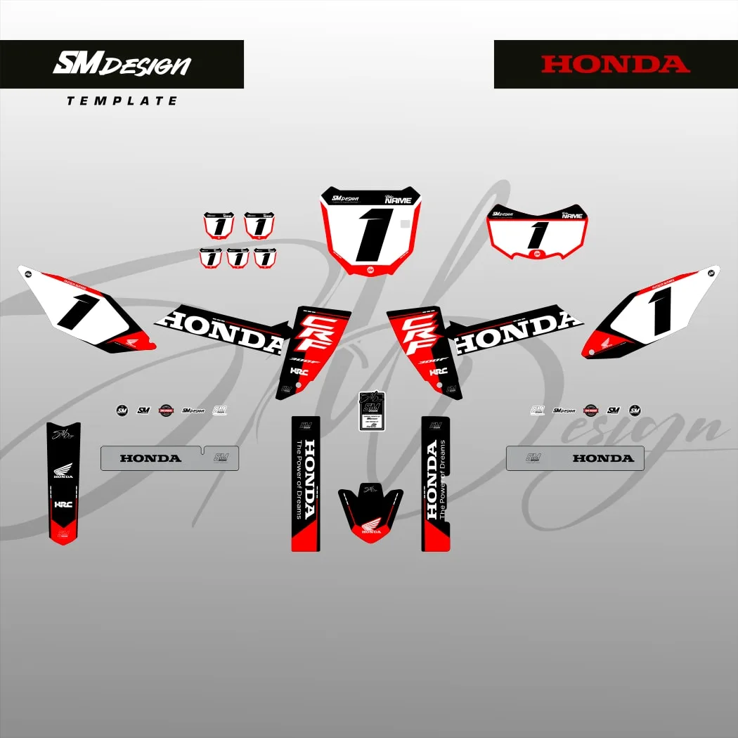 Kit Sticker Honda CRF300F #10 — Branco